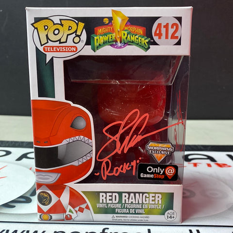 Pop Television: Power Rangers- Red Ranger (GameStop Morphing Exclusive/Jason Faunt/Steve Cardenas Auto JSA Authenticated)