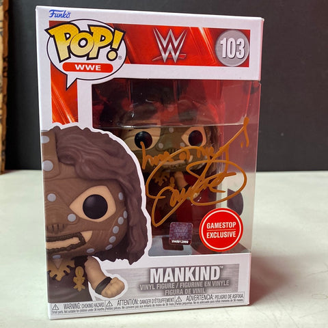 Pop WWE: Mankind (AUTOGRAPH GameStop Exclusive/Beckett Authenticated)