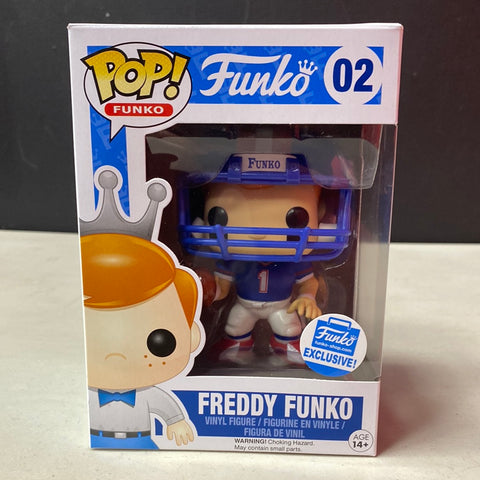 Pop Funko: Freddy Funko Football Player Blue Jersey (Funko Shop Exclusive)