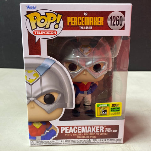 Pop Television: DC Peacemaker- Peacemaker w/ Peace Sign (2022 SDCC)