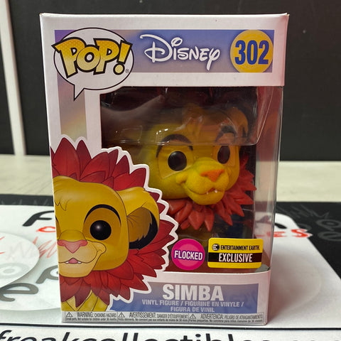 Pop Disney: Lion King- Simba (Flocked Entertainment Earth Exclusive) JP