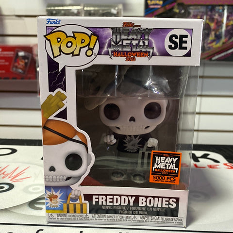 Pop Funko: Freddy Bones (B&W 2023 Heavy Metal Halloween Ltd 5000)