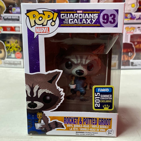 Pop Marvel MCU: Guardians of the Galaxy- Rocket & Potted Groot (2015 Summer Convention) JP