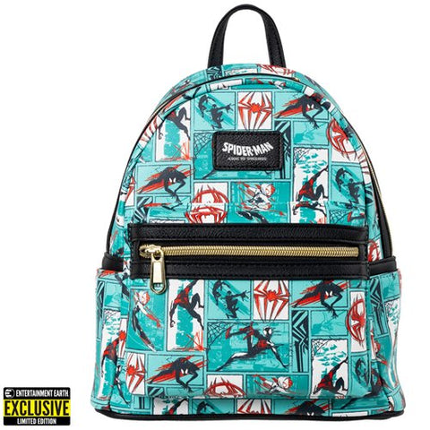 Loungefly Across the Spider-Verse Comic Strip Mini Backpack (Entertainment Earth Exclusive)
