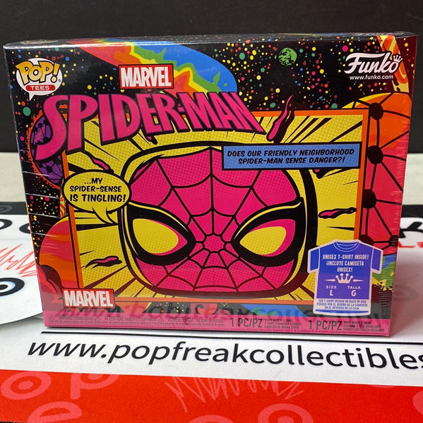 Pop Tees: Marvel Spider-Man- Spider-Man Pop/Tee (Large Blacklight Target Exclusive)