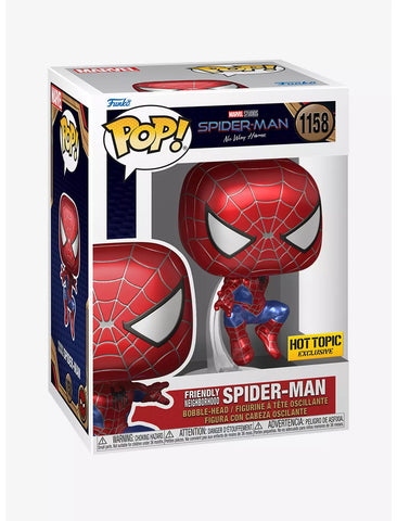 Pop Marvel Studios MCU: Spider-Man No Way Home- Friendly Neighborhood Spider-Man (Metallic Hot Topic Exclusive)