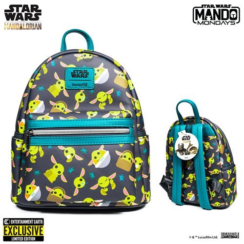 Loungelfy: Star Wars: The Mandalorian- The Child Mini Backpack - Entertainment Earth Exclusive