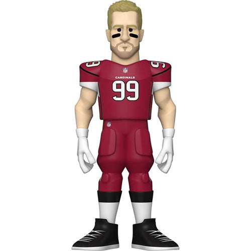 jj watts number image c lip aret Watt Funko Gold features form factor collectibles that focus on iconic athletes from the NFL J.J. Watt #99 Houston Texans