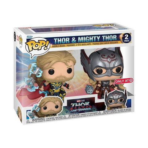 Pop Marvel Studios MCU: Thor Love and Thunder- Thor and Mighty Thor 2 Pack (Target Exclusive)