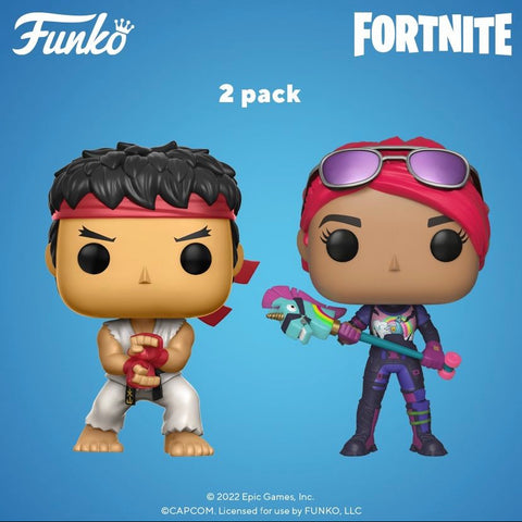 Pop Games: Fortnite x Street Fighter- Ryu and Brite Bomber 2 Pack