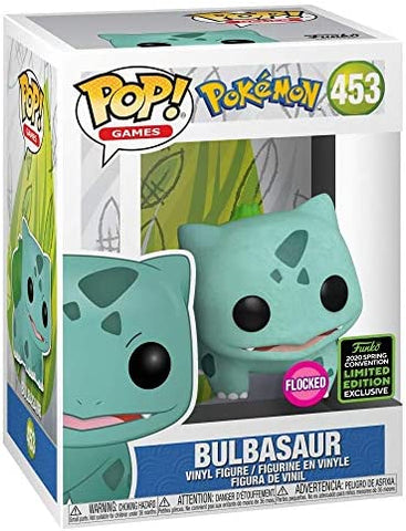 Pop Games: Pokémon- Bulbasaur (Flocked 2020 Spring Convention)