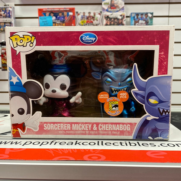 Pop Disney Store: Sorcerer Mickey/Chernabog 2 Pack (2012 Comic Con Disney Store Exclusive Ltd 480)
